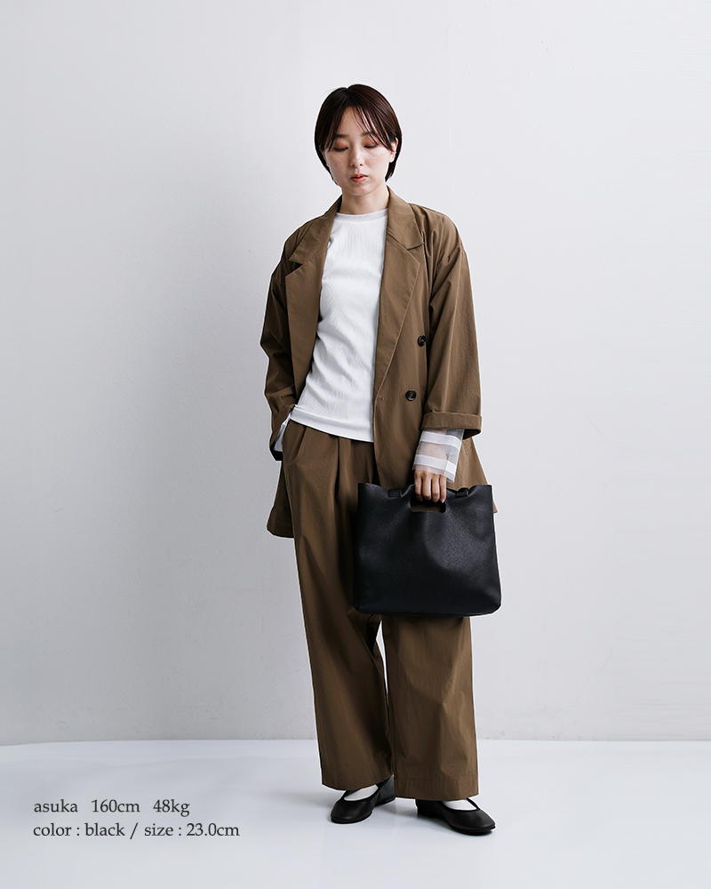 ATELIER 4.5(アトリエ4.5)シュリンクレザーワンストラップバレエシューズa-037