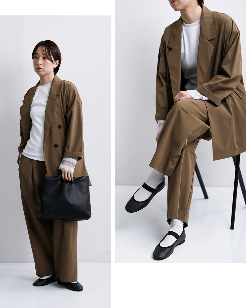 ATELIER 4.5(アトリエ4.5)シュリンクレザーワンストラップバレエシューズa-037