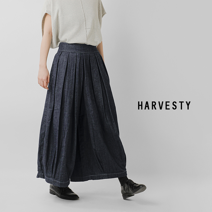 HARVESTY ハーベスティ デニム サーカス キュロットパンツ a22602