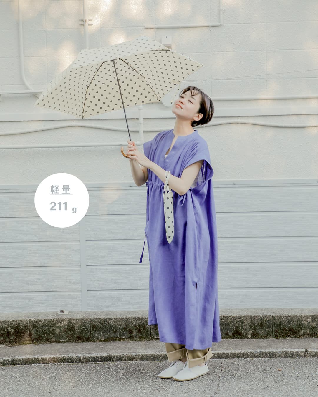 Traditional Weatherwearミニ バンブーハンドル 撥水 UVカット加工 晴雨兼用 折り畳み傘 “FOLDING BAMBOO MINI” a261slggo0259bu