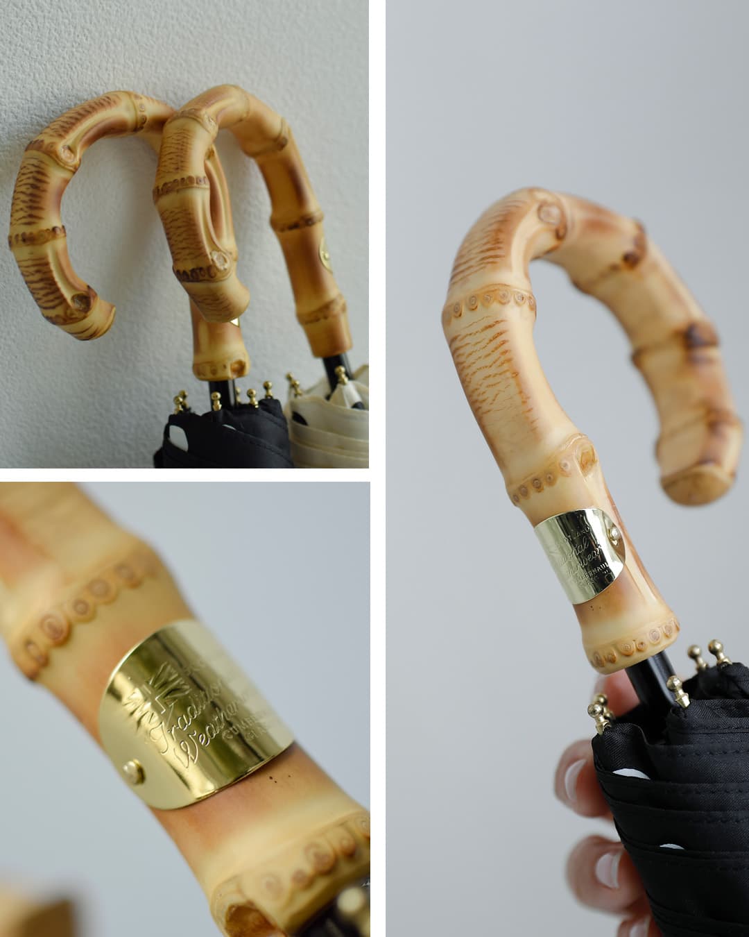 Traditional Weatherwearミニ バンブーハンドル 撥水 UVカット加工 晴雨兼用 折り畳み傘 “FOLDING BAMBOO MINI” a261slggo0259bu