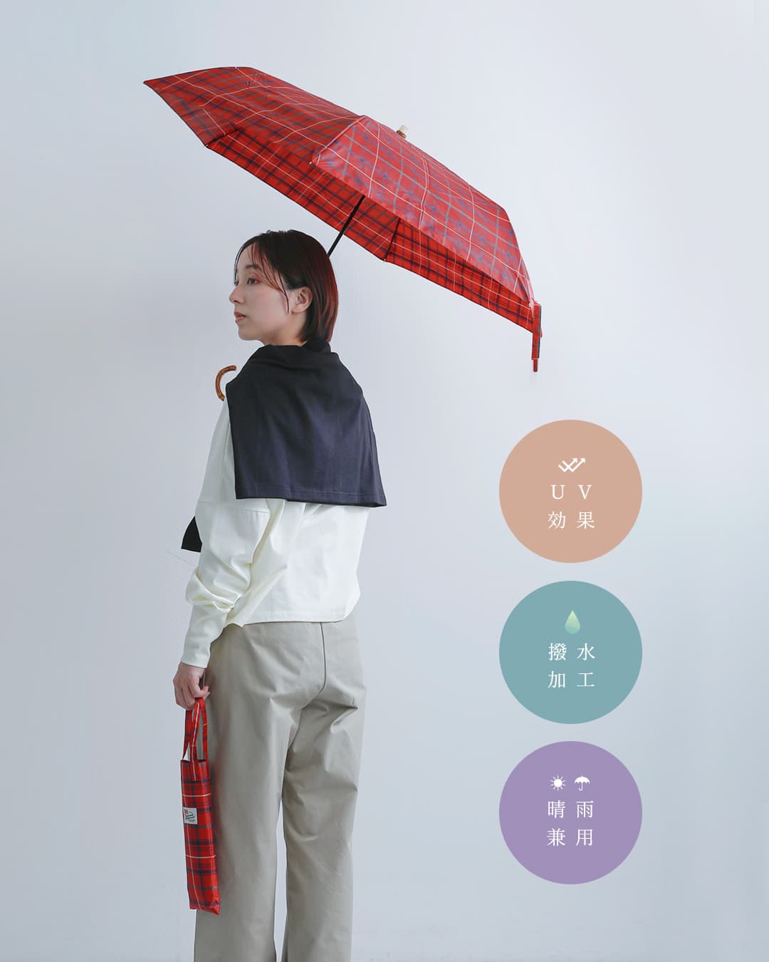 Traditional Weatherwear(トラディショナルウェザーウェア)ミニ バンブーハンドル 撥水 UVカット加工 晴雨兼用 折り畳み傘 “FOLDING BAMBOO MINI” a261slggo0259pe