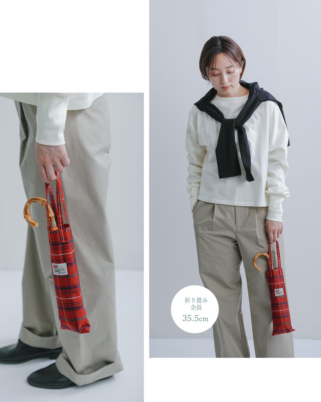 Traditional Weatherwear(トラディショナルウェザーウェア)ミニ バンブーハンドル 撥水 UVカット加工 晴雨兼用 折り畳み傘 “FOLDING BAMBOO MINI” a261slggo0259pe