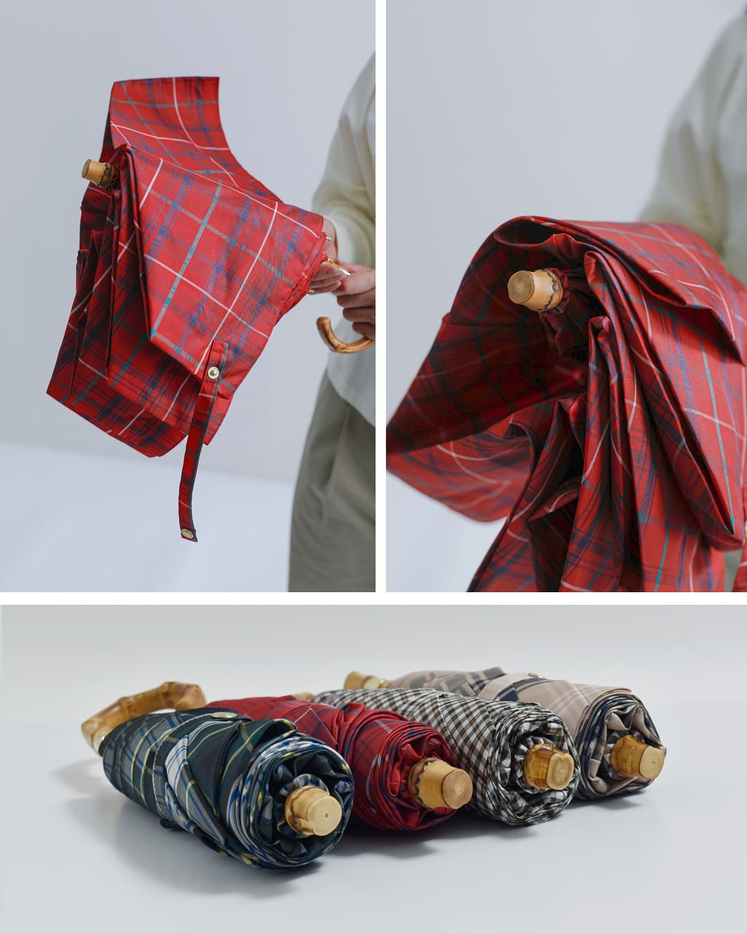 Traditional Weatherwear(トラディショナルウェザーウェア)ミニ バンブーハンドル 撥水 UVカット加工 晴雨兼用 折り畳み傘 “FOLDING BAMBOO MINI” a261slggo0259pe