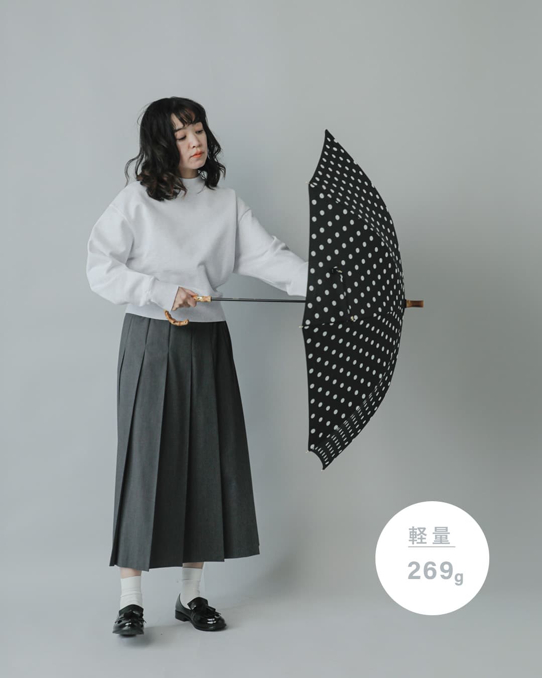 Traditional Weatherwearバンブーハンドル 撥水 UVカット加工 晴雨兼用 長傘 “UMBRELLA BAMBOO LITE” a261slggo0260bu
