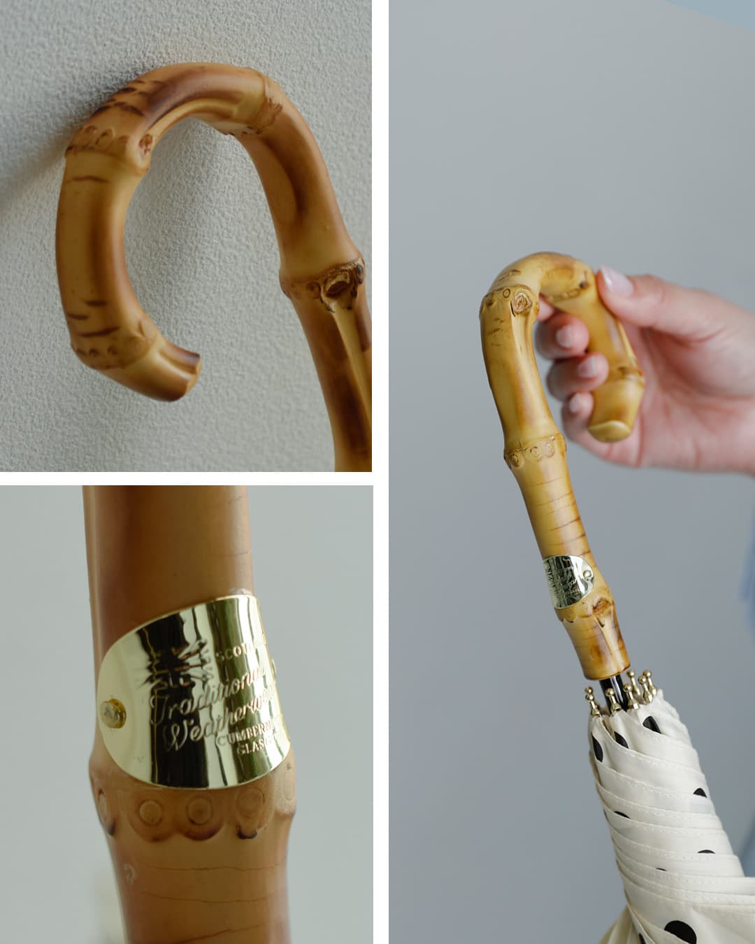 Traditional Weatherwearバンブーハンドル 撥水 UVカット加工 晴雨兼用 長傘 “UMBRELLA BAMBOO LITE” a261slggo0260bu