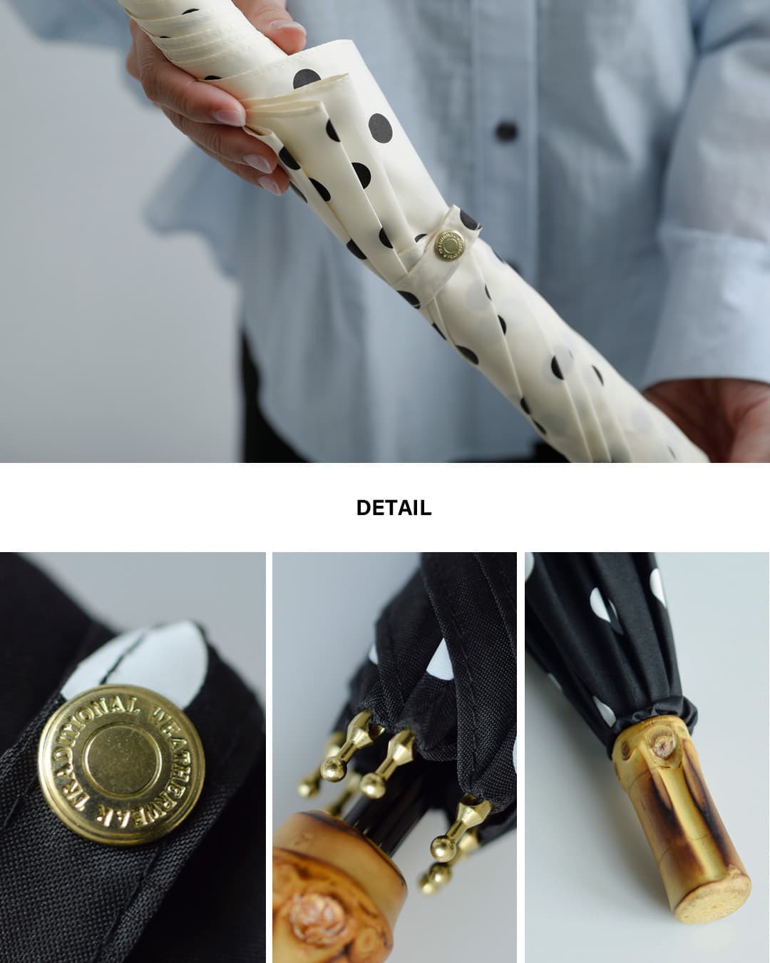 Traditional Weatherwearバンブーハンドル 撥水 UVカット加工 晴雨兼用 長傘 “UMBRELLA BAMBOO LITE” a261slggo0260bu