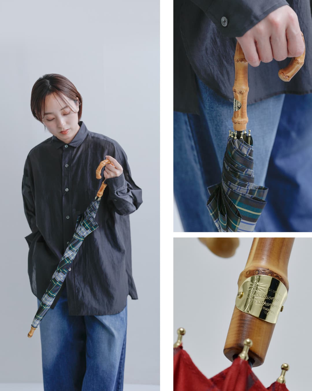 Traditional Weatherwear(トラディショナルウェザーウェア)ミニ バンブーハンドル 撥水 UVカット加工 晴雨兼用 長傘 “UMBRELLA BAMBOO LITE” a261slggo0260pe