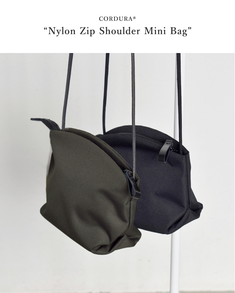 StitchandSew(スティッチアンドソー)コーデュラナイロンジップショルダーミニバッグa305d