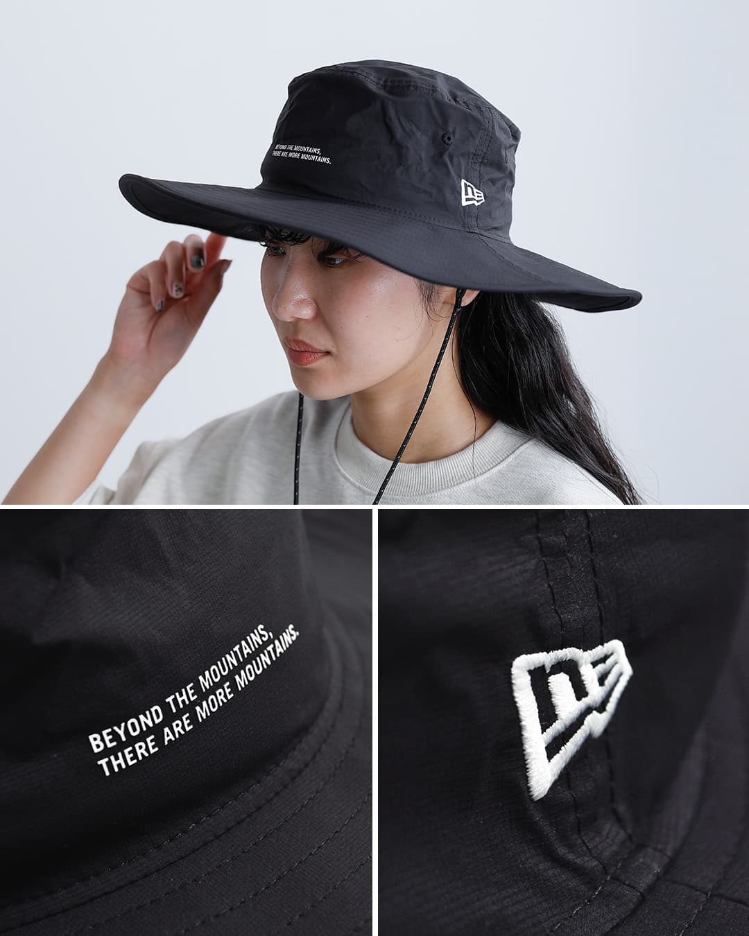 NEW ERAアウトドア アドベンチャー ワイドブリム 3Lナイロン ハット adv-wb-3lny