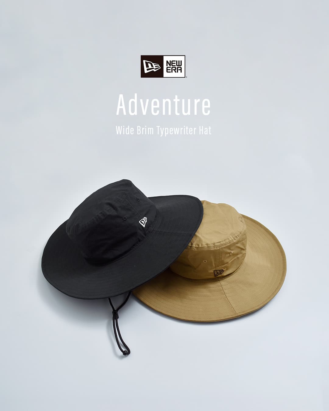 NEW ERAアドベンチャーライト ワイドブリム タイプライター ハット adv-wb-tw