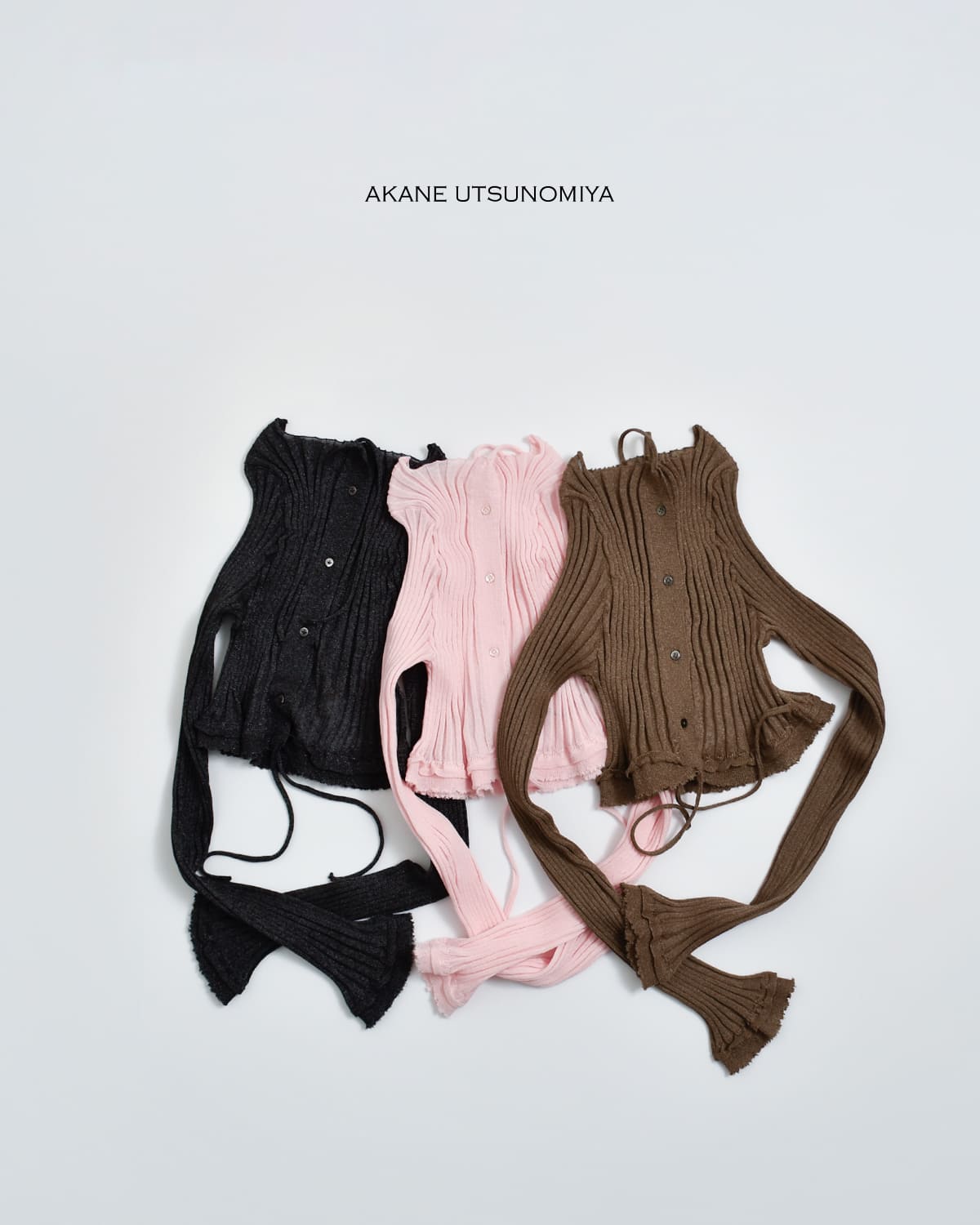 TKY AKANE UTSUNOMIYA アカネウツノミヤ コットン リブニット クロップド