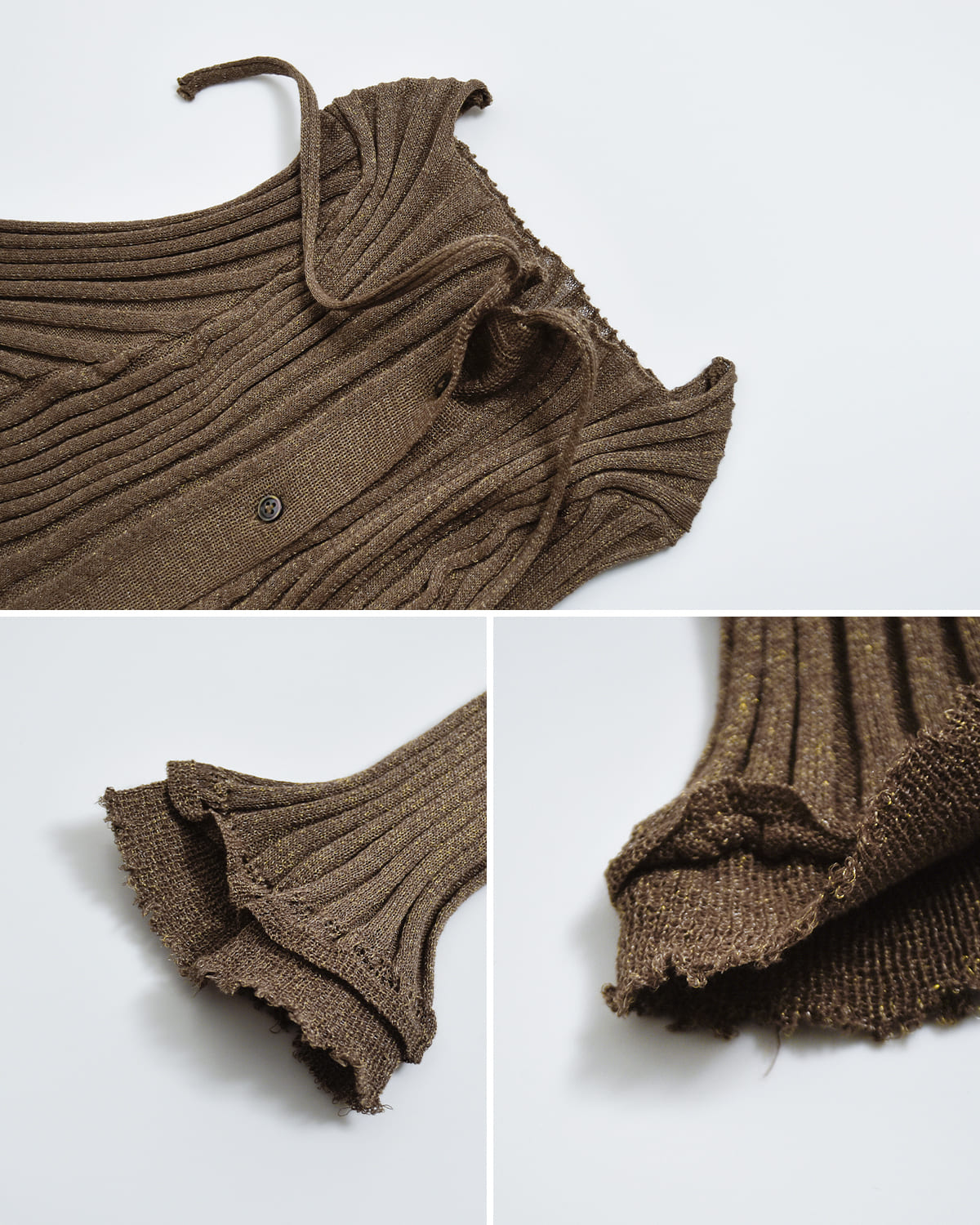 AKANE UTSUNOMIYA アカネウツノミヤ コットン リブニット クロップド