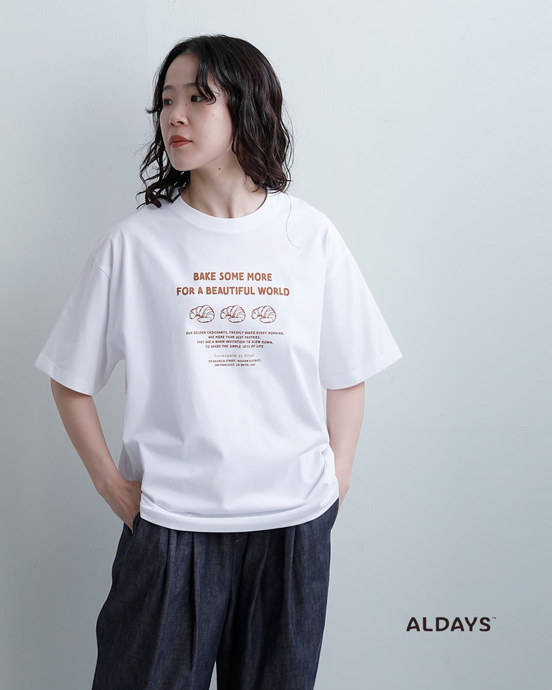 ゆうパケット選択可】ALDAYS オルデイズ コットン ボックスシルエット