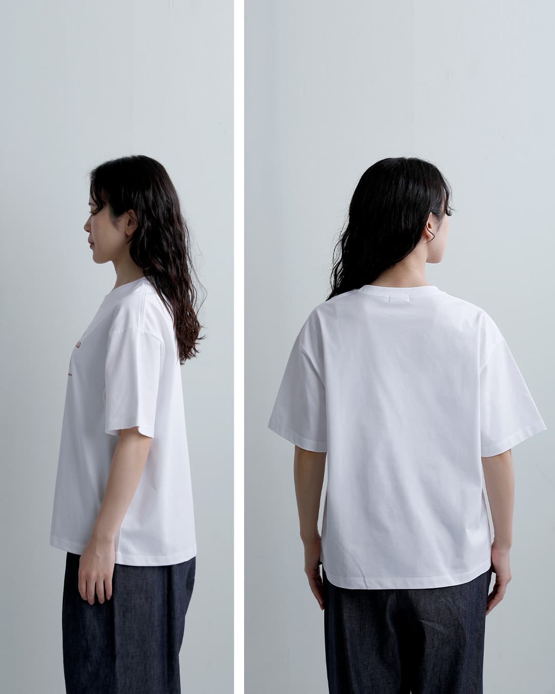 ALDAYSコットン ボックスシルエット プリント Tシャツ CROISSANT al-ss022