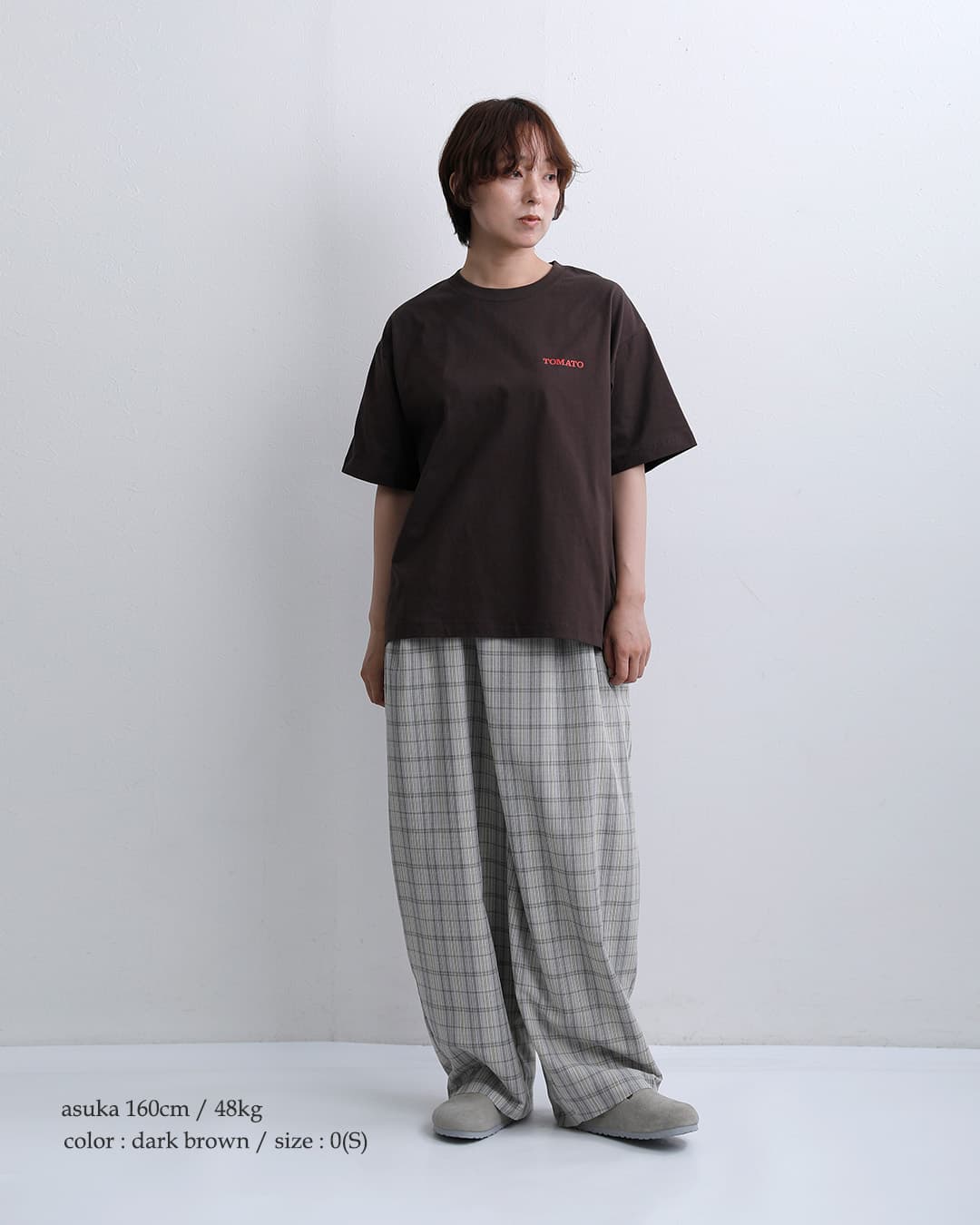 ALDAYSコットン ボックスシルエット プリント Tシャツ TOMATO al-ss032