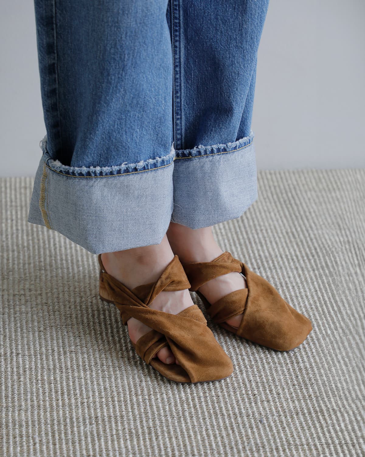 ALM.(アルム)スクエアトゥレザー ミュール  “MARIA LEATHER MULES” al125