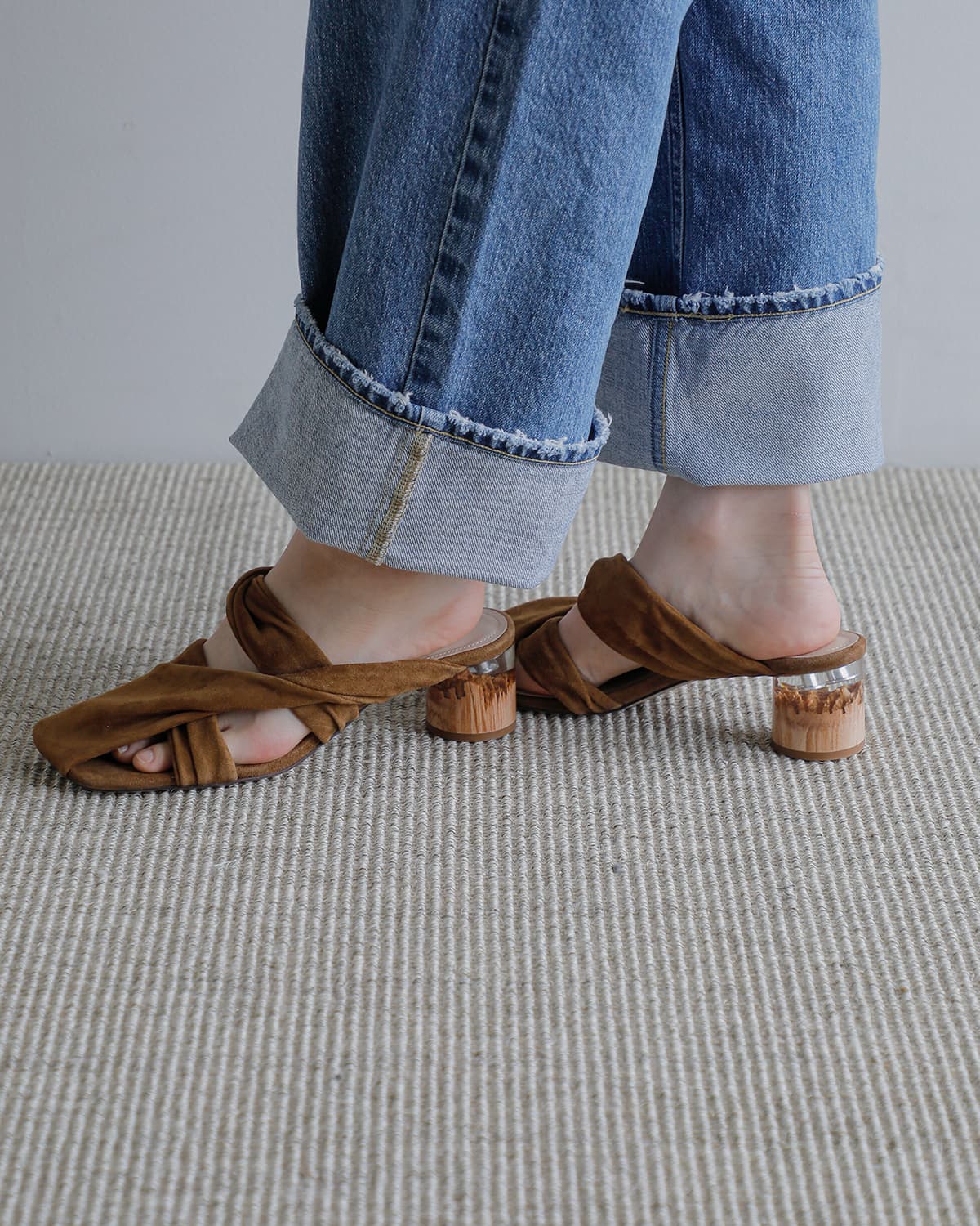 ALM.(アルム)スクエアトゥレザー ミュール  “MARIA LEATHER MULES” al125