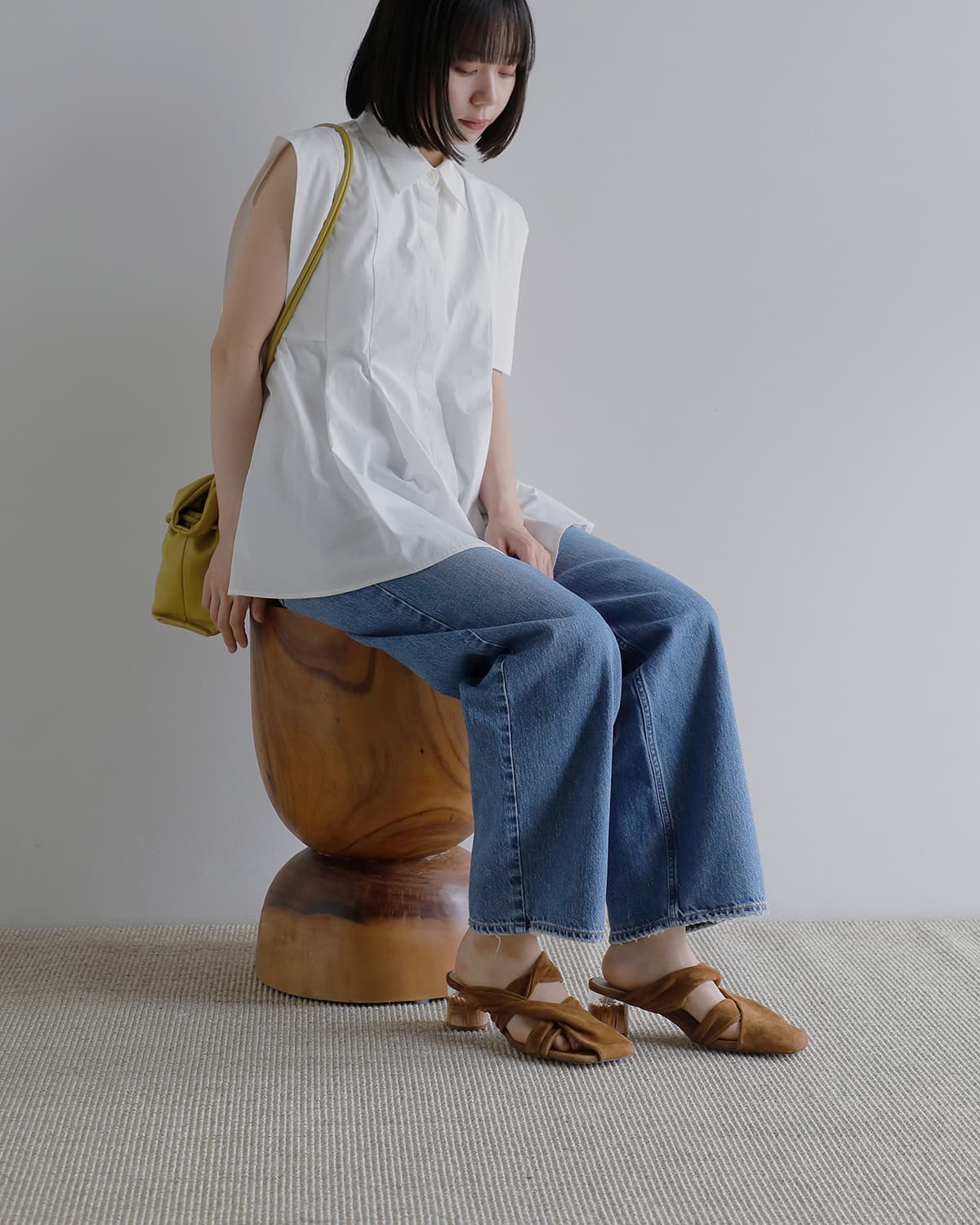 ALM.(アルム)スクエアトゥレザー ミュール  “MARIA LEATHER MULES” al125