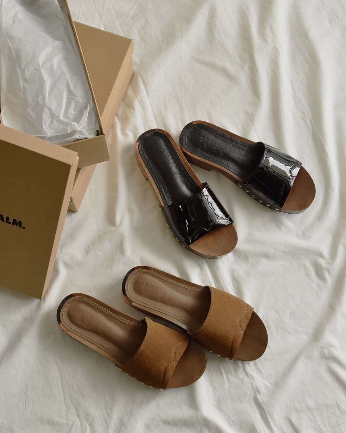 ALM.(アルム)カウレザー クロッグサンダル  “CHIARA LEATHER SANDALS” al131