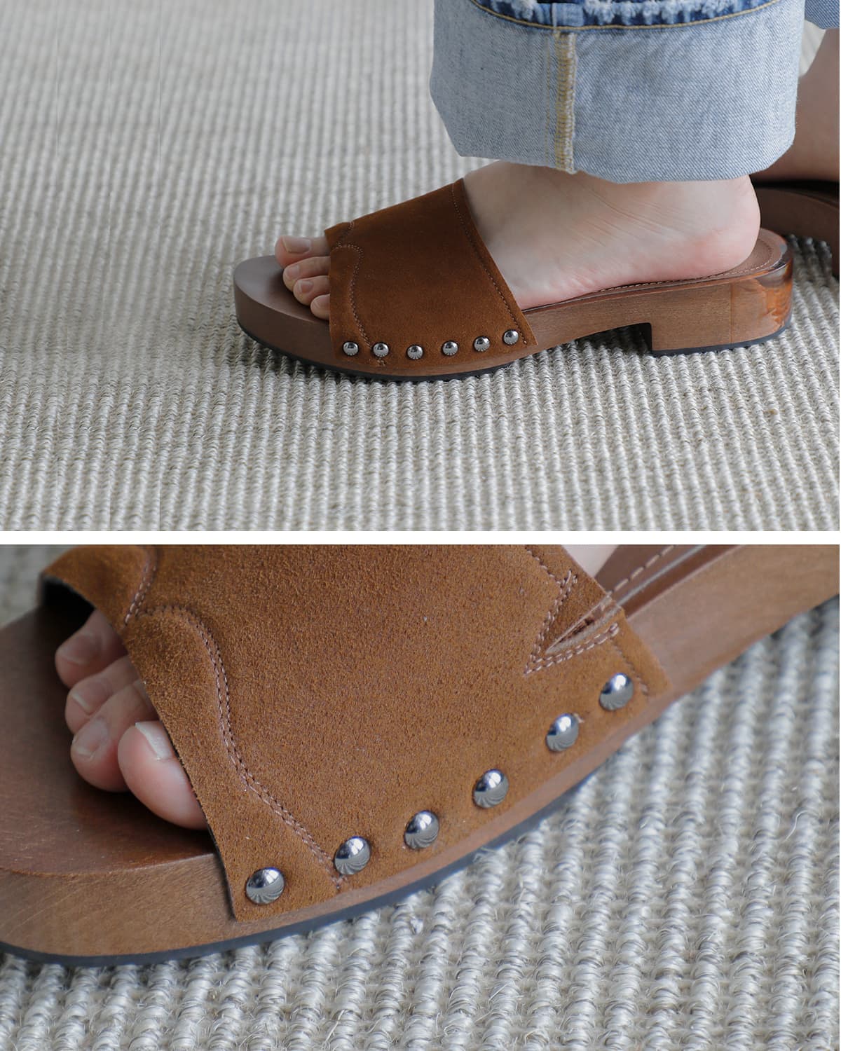 ALM.(アルム)カウレザー クロッグサンダル  “CHIARA LEATHER SANDALS” al131