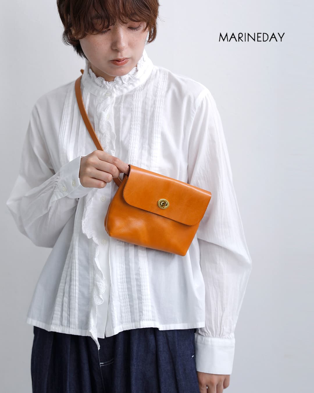 NEW]MARINE DAY マリンデイ 栃木レザー ウェストバッグ “ALZO” alzo
