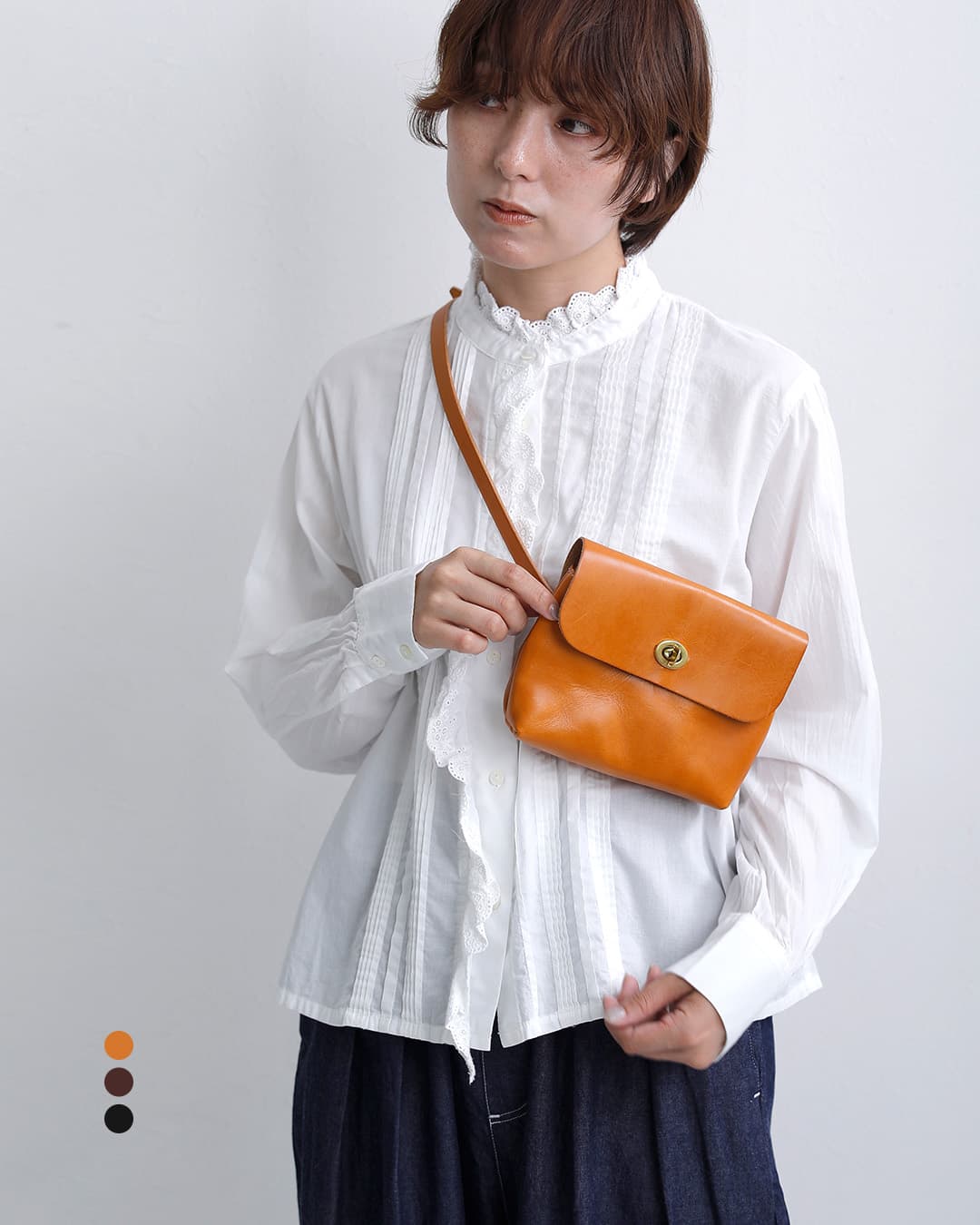 MARINE DAY栃木レザー ウェストバッグ “ALZO” alzo