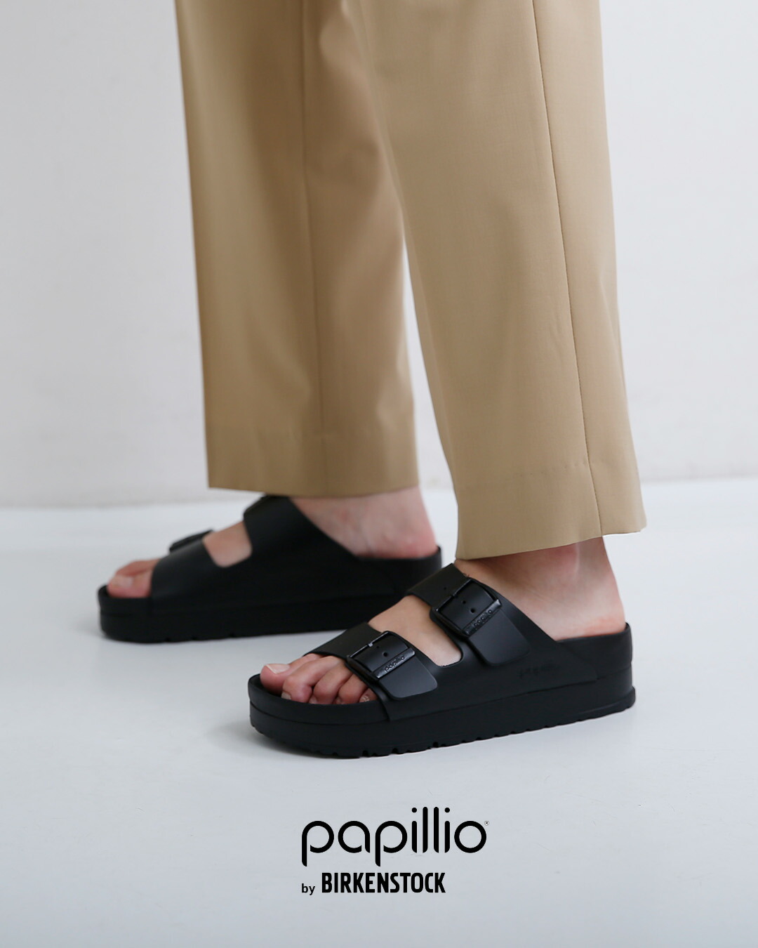 papillio by BIRKENSTOCKアリゾナ フレックス プラットフォーム エクスクイジット レザー ナロー サンダル Arizona Flex Platform Exquisite arizona-flex-p-e