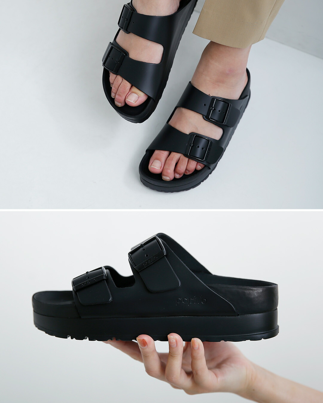 papillio by BIRKENSTOCKアリゾナ フレックス プラットフォーム エクスクイジット レザー ナロー サンダル Arizona Flex Platform Exquisite arizona-flex-p-e