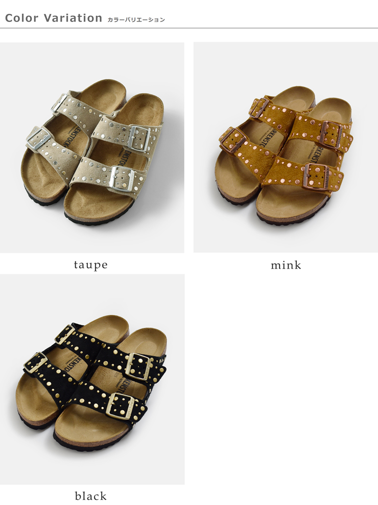 BIRKENSTOCK(ビルケンシュトック)アリゾナリベットスエードレザーナローサンダル“ArizonaRivet”arizona-rivet