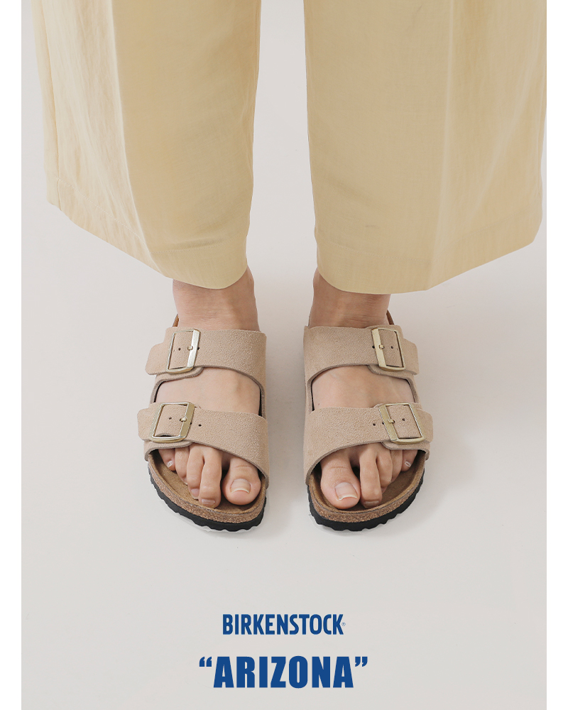 BIRKENSTOCK(ビルケンシュトック)アリゾナスエードレザーナローサンダル“Arizona”arizona-same1