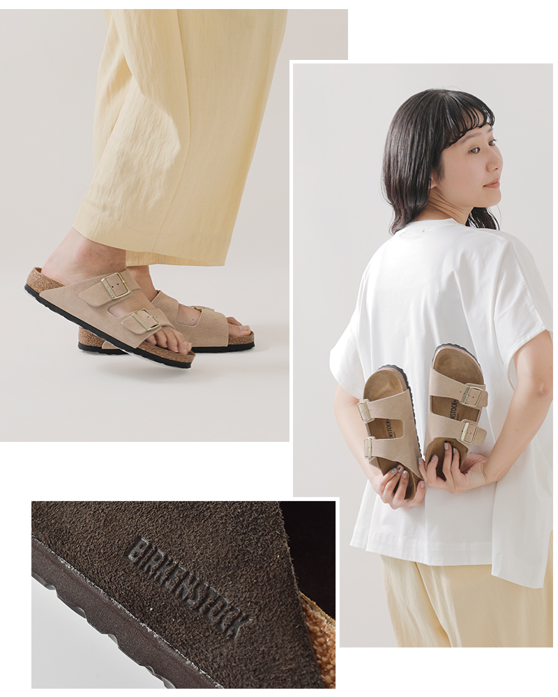 BIRKENSTOCK(ビルケンシュトック)アリゾナスエードレザーナローサンダル“Arizona”arizona-same1
