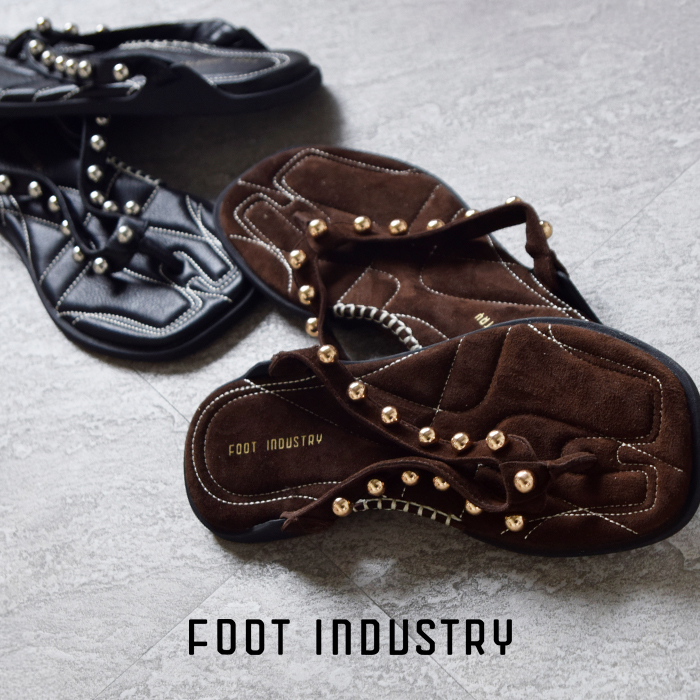 FOOT INDUSTRY(フットインダストリー)レザービジュートングサンダルaue013