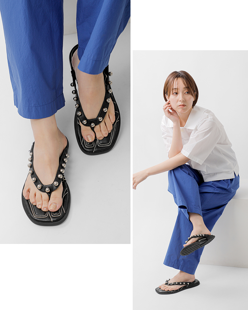 FOOT INDUSTRY(フットインダストリー)レザービジュートングサンダルaue013