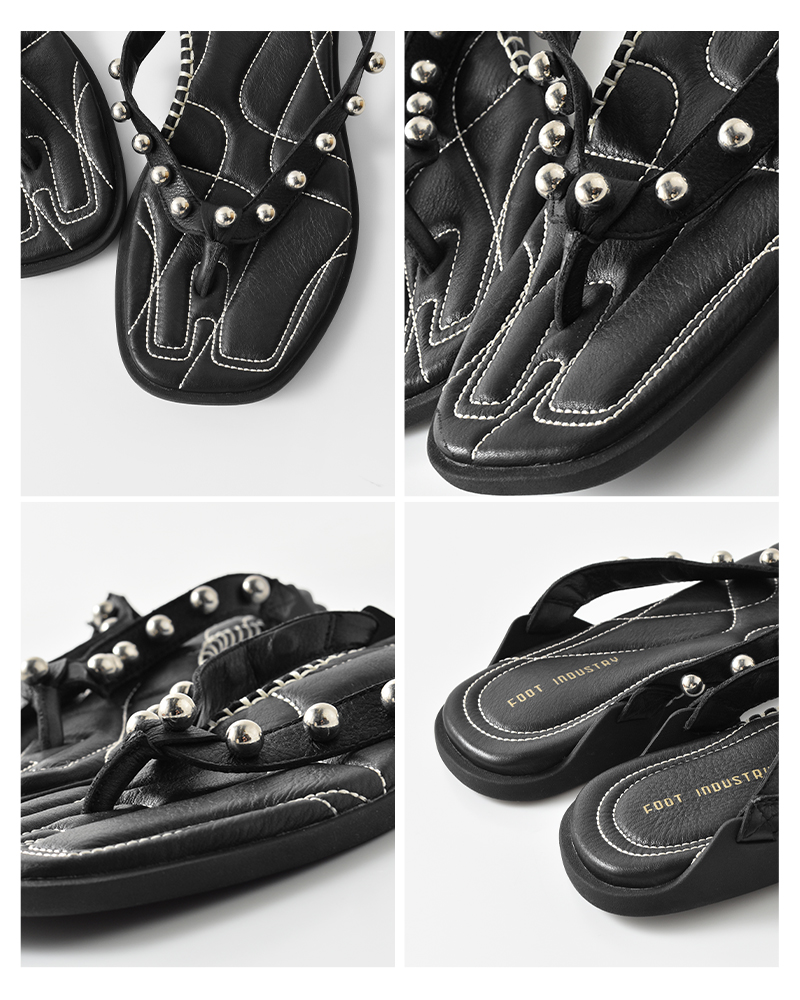 FOOT INDUSTRY(フットインダストリー)レザービジュートングサンダルaue013