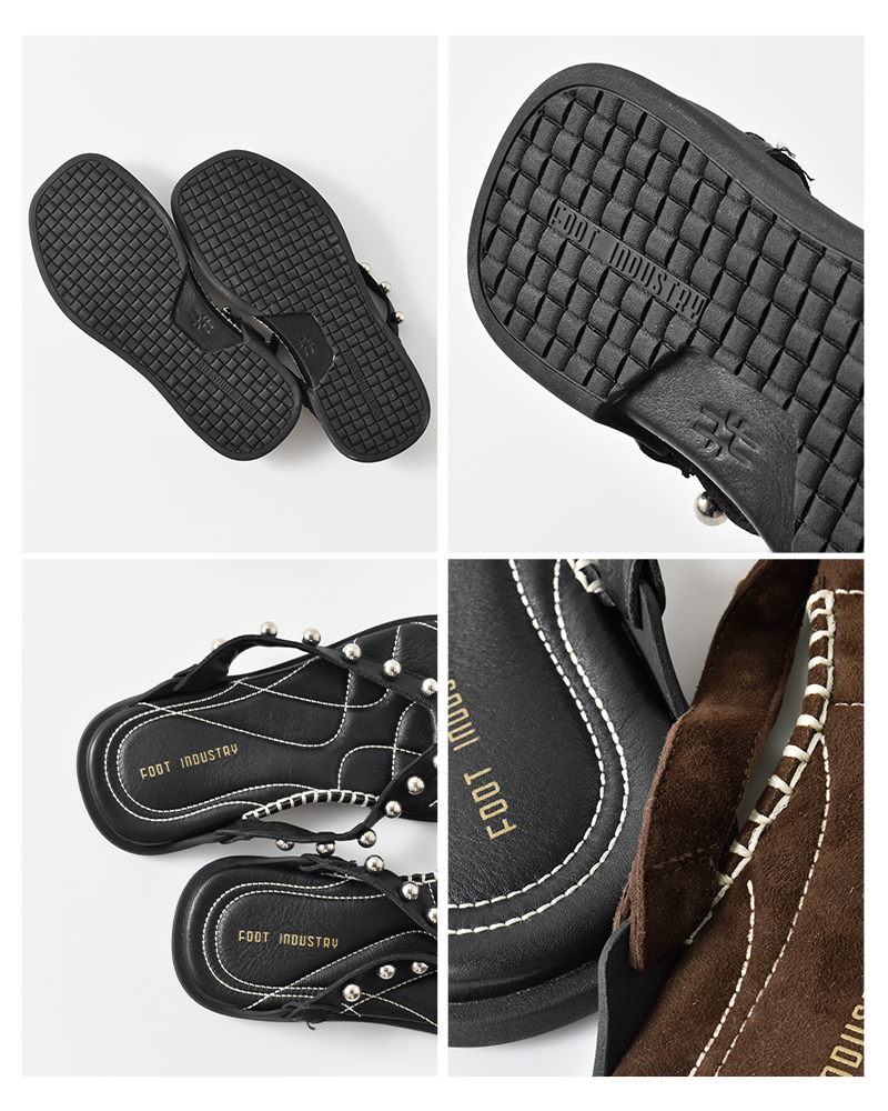 FOOT INDUSTRY(フットインダストリー)レザービジュートングサンダルaue013