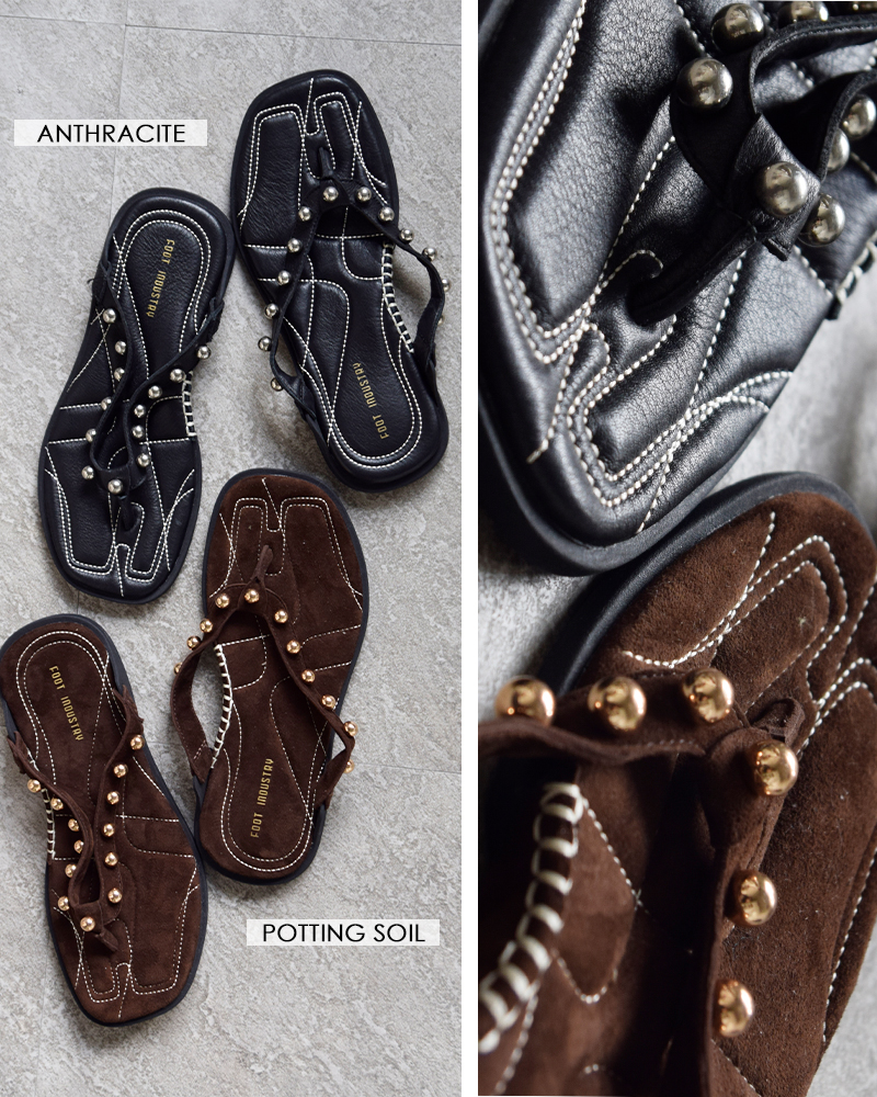 FOOT INDUSTRY(フットインダストリー)レザービジュートングサンダルaue013