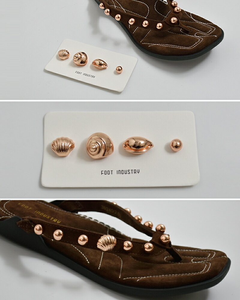 FOOT INDUSTRY(フットインダストリー)レザービジュートングサンダルaue013