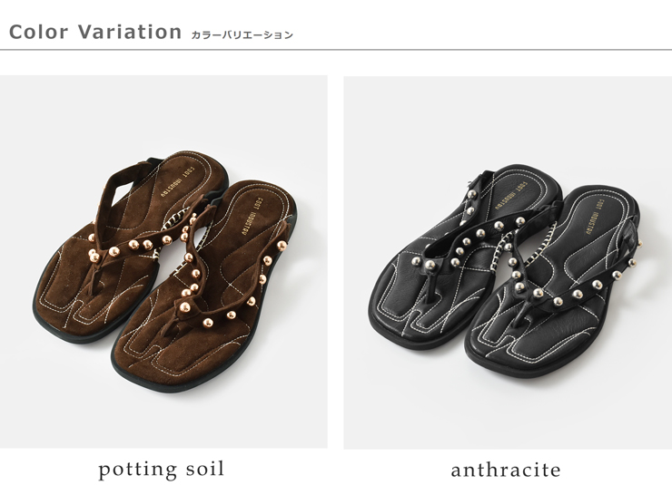 FOOT INDUSTRY(フットインダストリー)レザービジュートングサンダルaue013