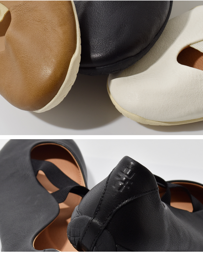 FOOT INDUSTRY(フットインダストリー)レザーツーストラップバレエシューズawc018
