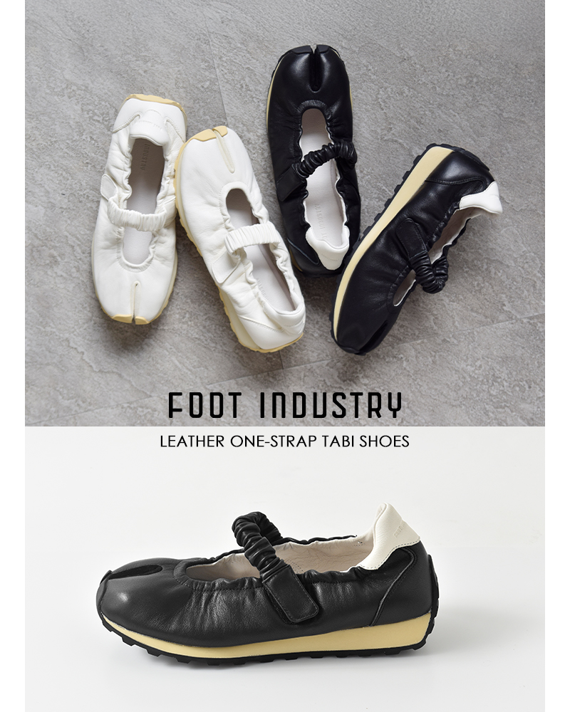 FOOT INDUSTRY(フットインダストリー)レザーワンストラップタビシューズawc504
