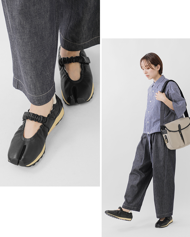 FOOT INDUSTRY(フットインダストリー)レザーワンストラップタビシューズawc504