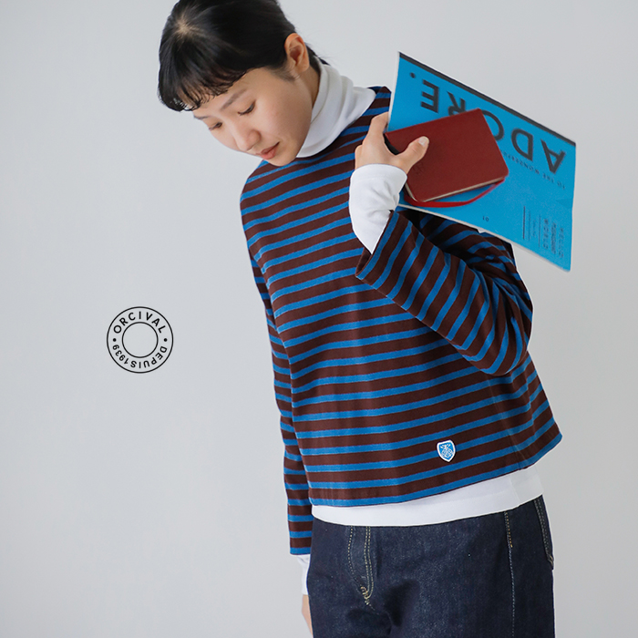 ORCIVAL(オーチバル・オーシバル)コットンロードクルーネック長袖Tシャツb259-26ss
