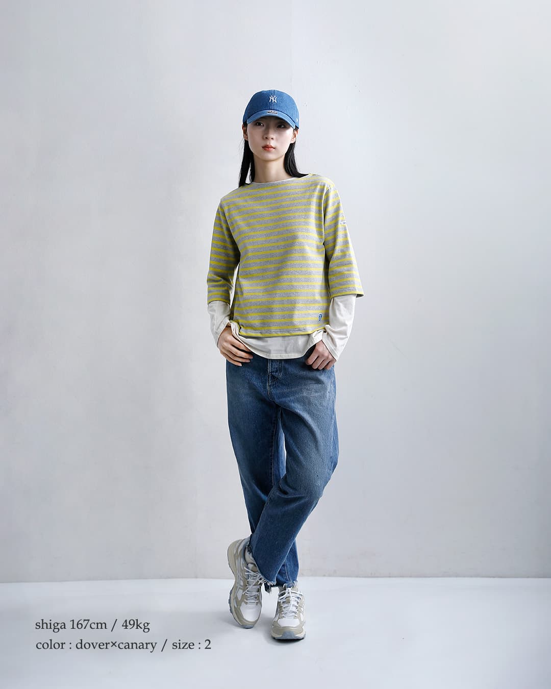 ORCIVALコットンロード ショートレングス ボートネック 半袖 Tシャツ