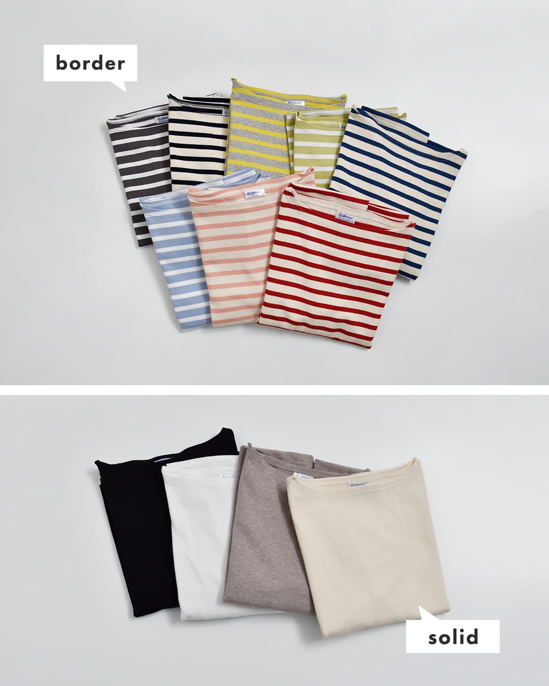 ORCIVALコットンロード ショートレングス ボートネック 半袖 Tシャツ