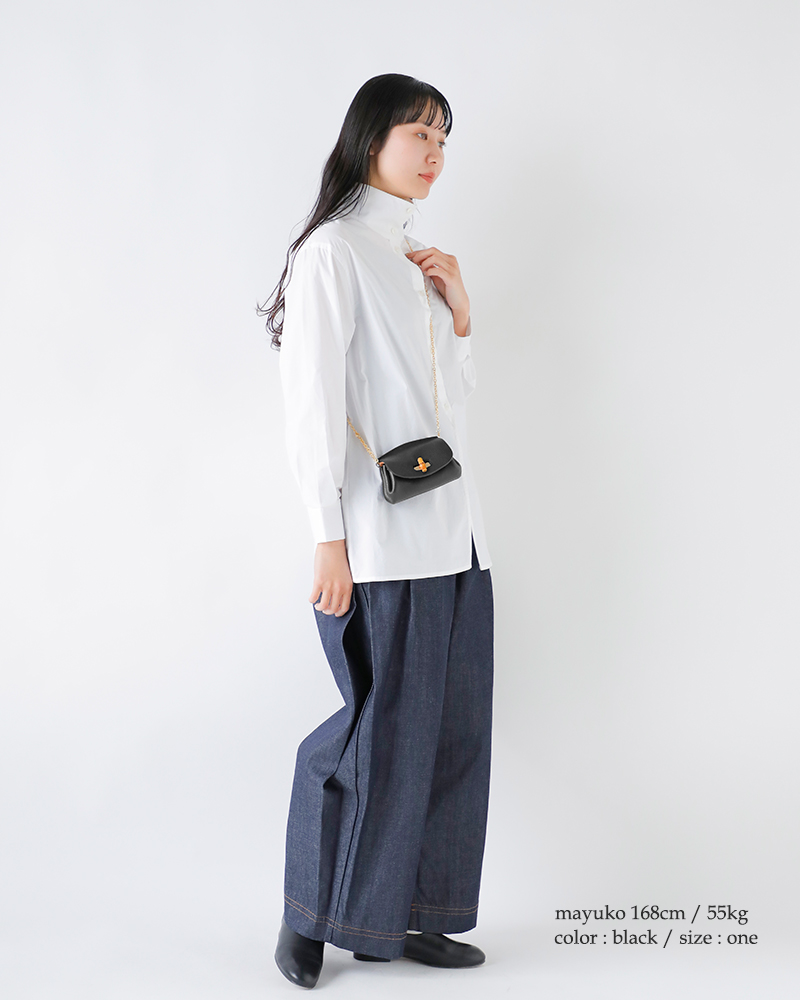 POMTATA(ポンタタ)カウレザーバンブーウォレットショルダーバッグBAMBWALLETSHOULDERbamb-wallet-sh