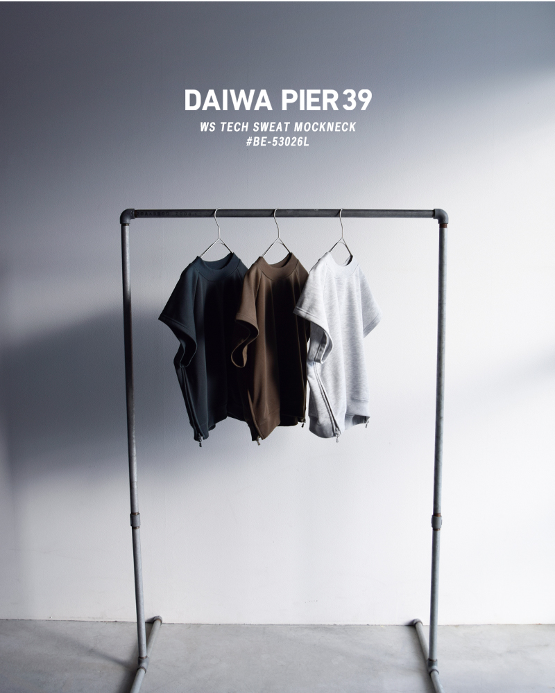 DAIWA PIER39(ダイワピア39)テックモックネック半袖スウェットシャツWsTECHSWEATMOCKNECKbe-53026l