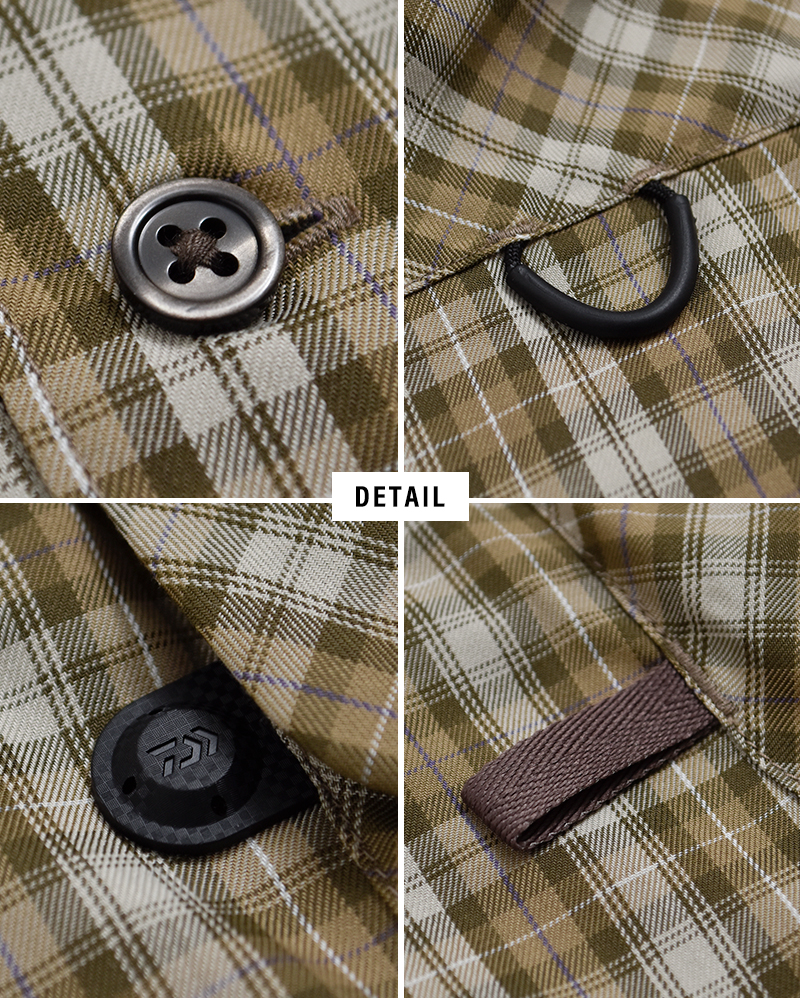 DAIWA PIER39�e�b�N �X�|�[�c �O�����`�F�b�N �����V���c Ws TECH SPORTS OPEN COLLAR SHIRT L/S GREN PLAID be-82026l