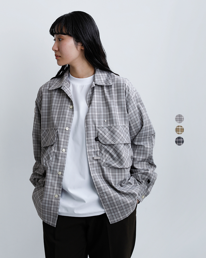 DAIWA PIER39�e�b�N �X�|�[�c �O�����`�F�b�N �����V���c Ws TECH SPORTS OPEN COLLAR SHIRT L/S GREN PLAID be-82026l