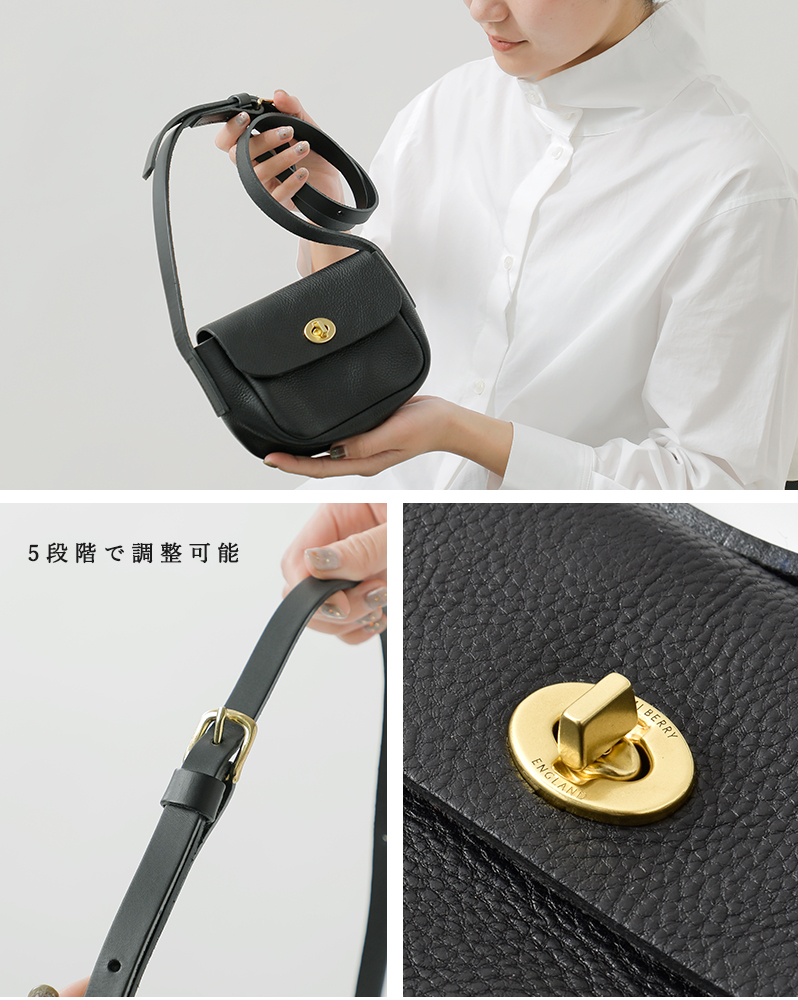 Mimi(ミミ)グレイニーベジタブルタンニンレザーショルダーバッグ“Betty”betty